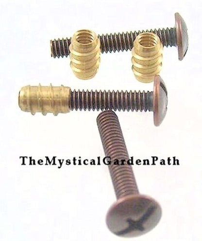 #8-32 Threaded Brass Inserts & Screws for Custom Knobs