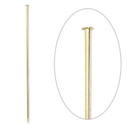 Stick Pins with Clutches, 3 Inch, 18 Gauge, Gold or Silver Plated Brass