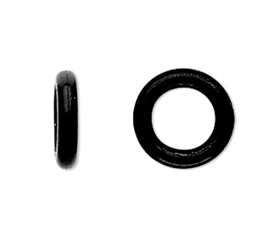 Oh! Ring Black Silicone Rings, 5mm, 2.5mm ID, 500 pcs