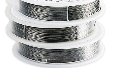 Beadalon 7-Strand Beading Wire, 0.018" Bright Stainless Steel - 30 Feet