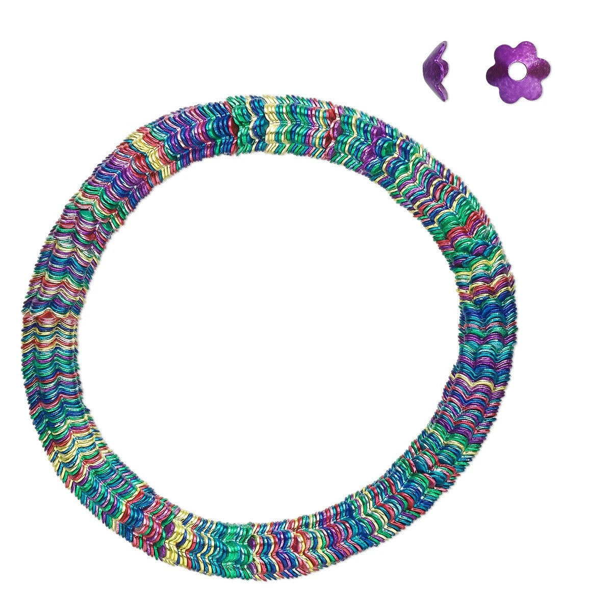 Jewel Tone Painted Steel Daisy Flower Bead Caps, 7x3mm, approx. 300 pcs