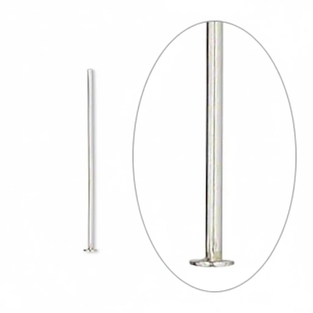Stainless Steel Standard Head Pins, 21 Gauge, 1 Inch, 50 pcs