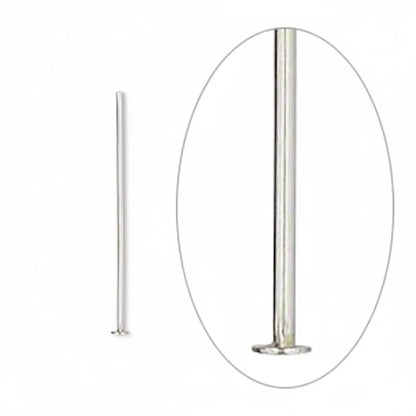 Stainless Steel Standard Head Pins, 21 Gauge, 1 Inch, 50 pcs