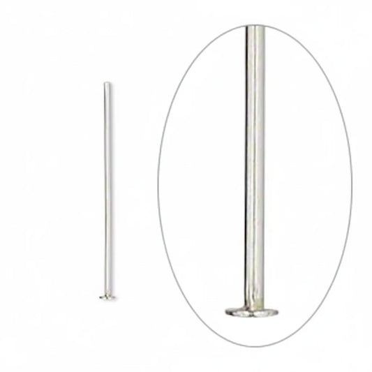 Stainless Steel Standard Head Pins, 21 Gauge, 1 Inch, 50 pcs