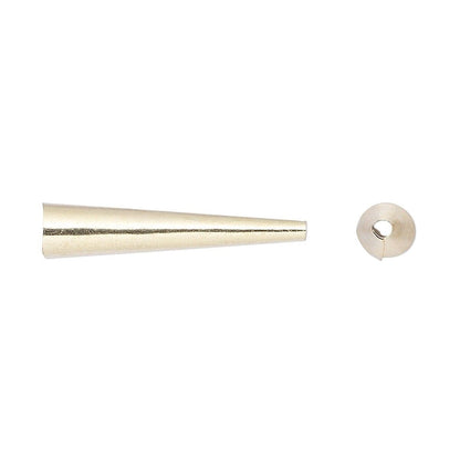 Gold Plated Brass Cone Fringe Terminator Findings 26x6mm