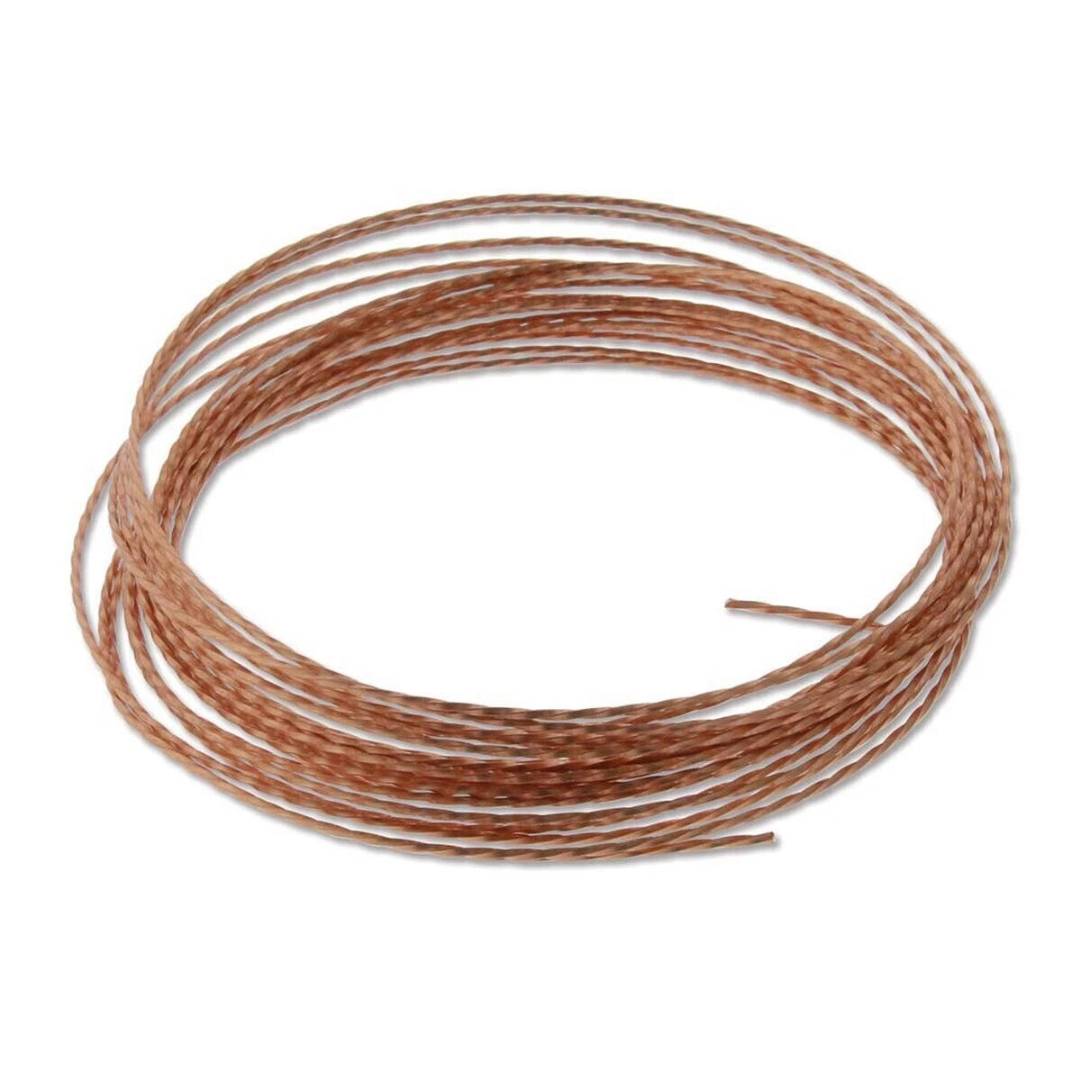 Beadsmith Natural Copper Twisted Square Wrapping Wire, 21 Gauge (1.02mm), 15 ft