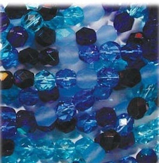 Czech Fire Polished Glass Round Beads, 8mm, 50 pcs