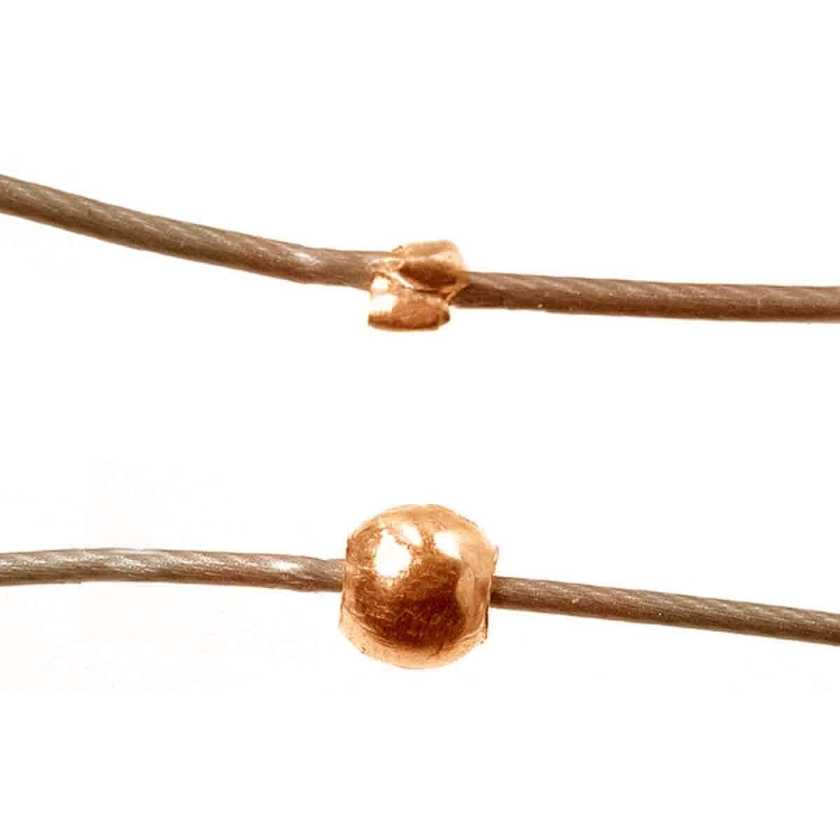 Crimp Cover, 144 Copper Plated Brass 4mm Crimp Covers to Hide Knots & Crimps