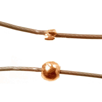 Crimp Cover, 144 Copper Plated Brass 4mm Crimp Covers to Hide Knots & Crimps