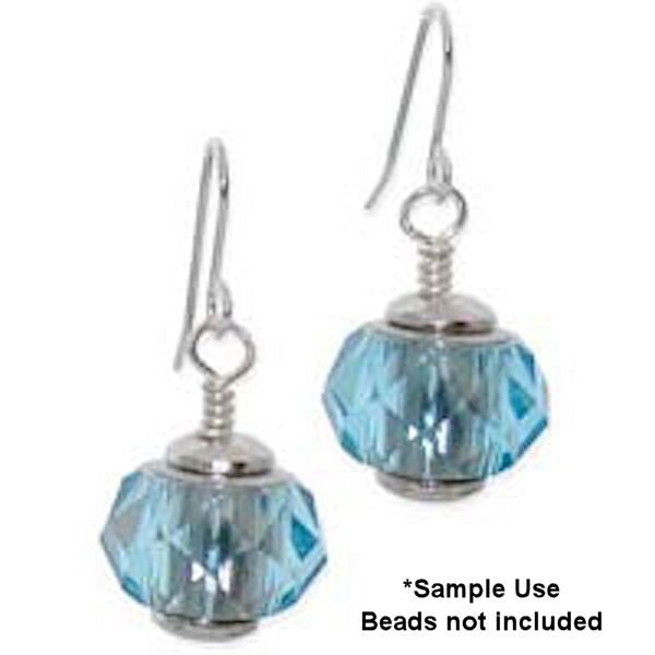Bead Aligner, 10 Rhodium Plated Pewter 7x4mm Smooth Hole Adapters To Stop Wobble