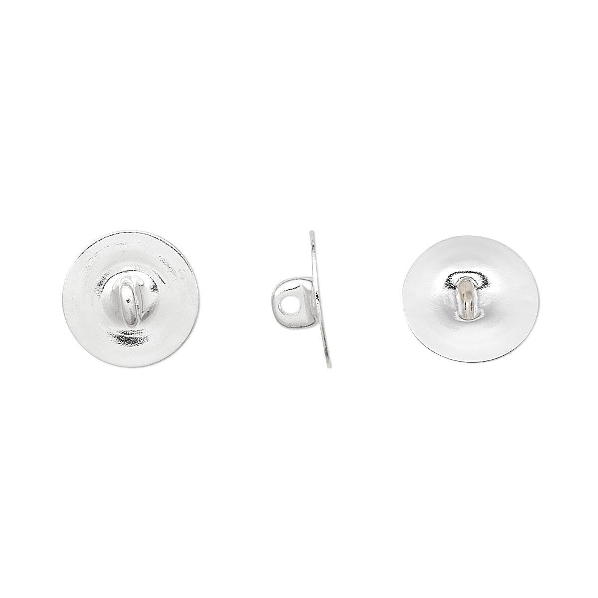Brass Bond-On Button Backs with Loop 6mm or 10mm - 100 pcs