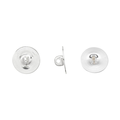Brass Bond-On Button Backs with Loop 6mm or 10mm - 100 pcs
