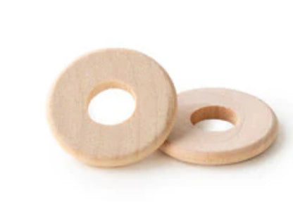 Wood Washer Discs, Birch Hardwood, 1 inch, 24 pcs
