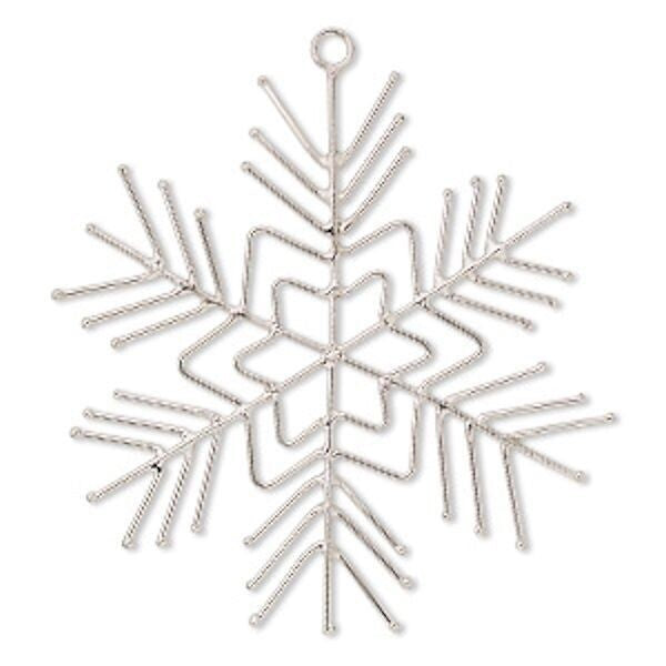Steel Wire Snowflake Ornament Frame 5.5 Inch (2 pc)