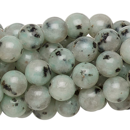 Natural Sesame Jasper 8mm Round Beads with 0.5-1.5mm Hole, 1 Strand (approx. 50)