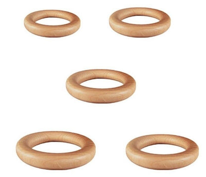 Hardwood Toss Rings, 5 Sizes