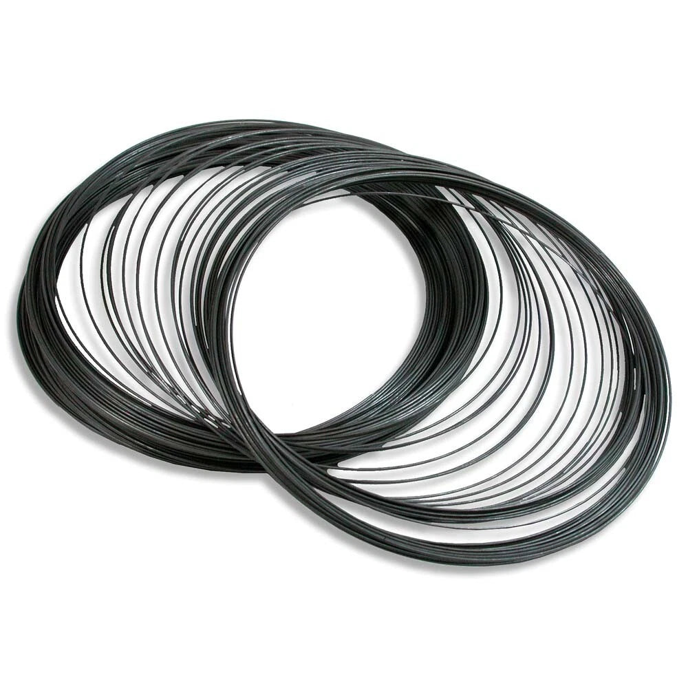 BeadSmith Black Stainless Steel Bracelet Memory Wire, 2-1/4 inch, 12 Loops