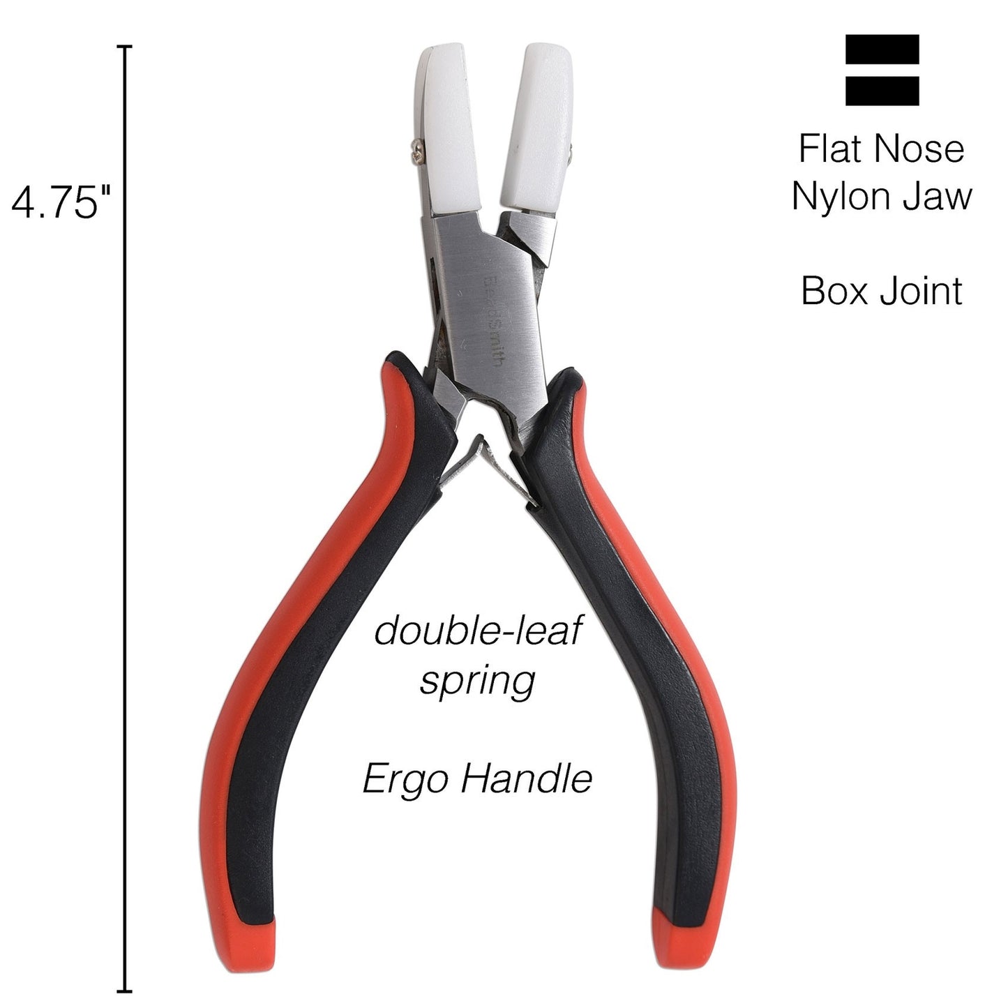 BeadSmith Superfine Ergo Double Nylon Jaw Flat Nose Pliers 5"