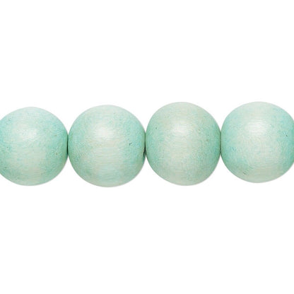 Cheesewood Round Beads, Dyed & Waxed, 11-12mm, 2 Strands, Approx. 70 Beads