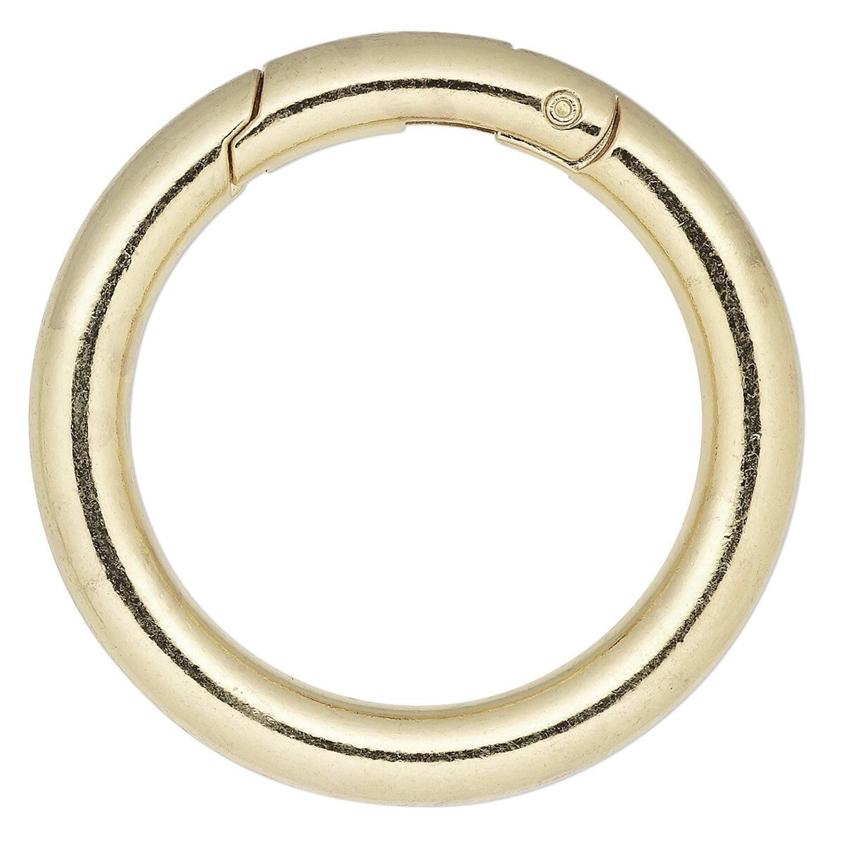 Gold Plated Steel Self-Closing Hinged Bail Clasps: 44.5mm Round (2 pc)
