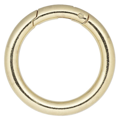 Gold Plated Steel Self-Closing Hinged Bail Clasps: 44.5mm Round (2 pc)