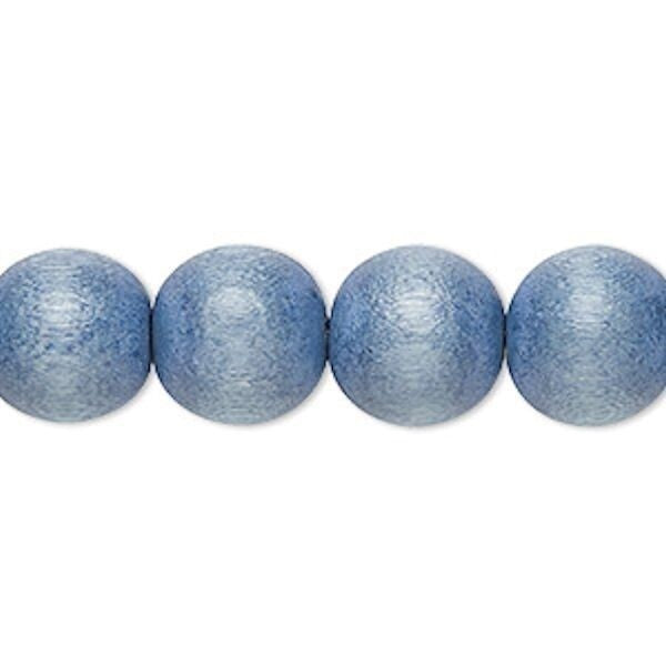 Cheesewood Round Beads, Dyed & Waxed, 11-12mm, 2 Strands, Approx. 70 Beads