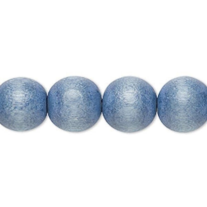 Cheesewood Round Beads, Dyed & Waxed, 11-12mm, 2 Strands, Approx. 70 Beads