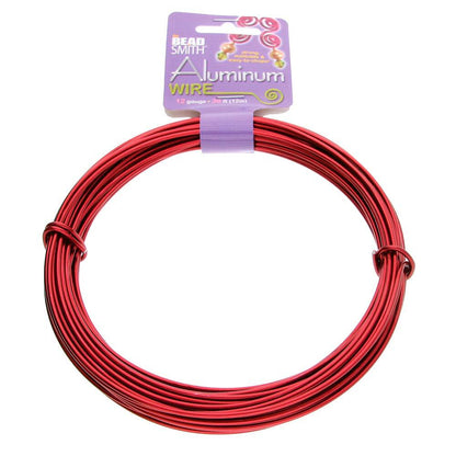 BeadSmith Anodized Aluminum Wire 12 Gauge - 39 Feet