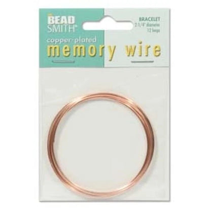 Bead Smith Copper Plated Bracelet Memory Wire 2.25", 12 Loops