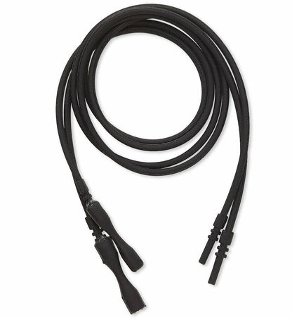 Necklace Cord, 4 Black Soft Silicone Rubber 16" Long 2mm Thick with Clasp