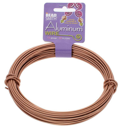 BeadSmith Anodized Aluminum Wire 12 Gauge - 39 Feet