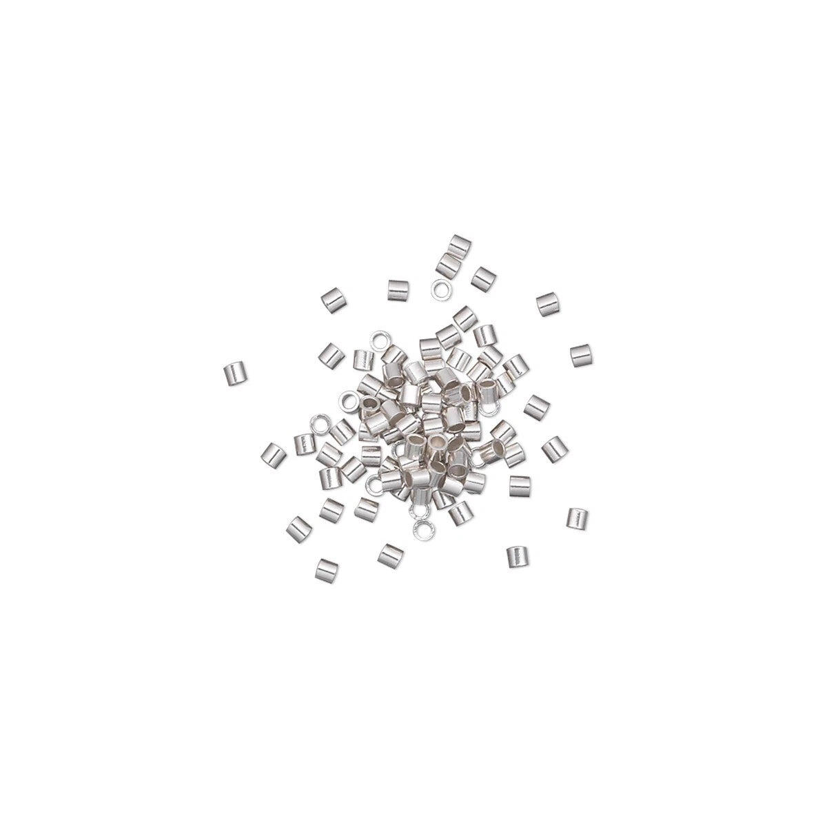 Sterling Silver Micro Cut Tube Crimp Beads, 1.1x1mm, 100 pcs