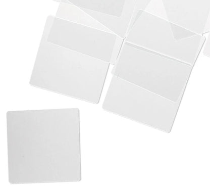 Clear Flat Art Glass Squares 1 Inch Grounded Edges (20 pc)
