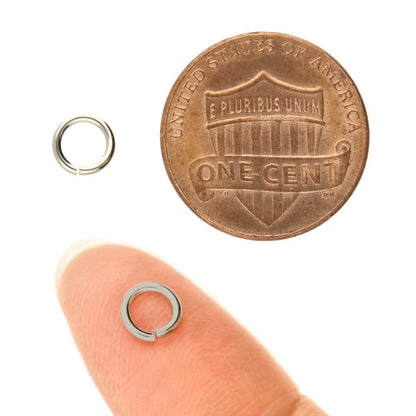 Sterling Silver Round Jumplock Jump Rings, 6mm, 18 Gauge (50)