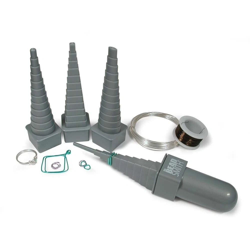 Beadsmith Multi Mandrel Wire Shaping Tool, 4 Shapes (Square, Triangle, Circle, Oval)