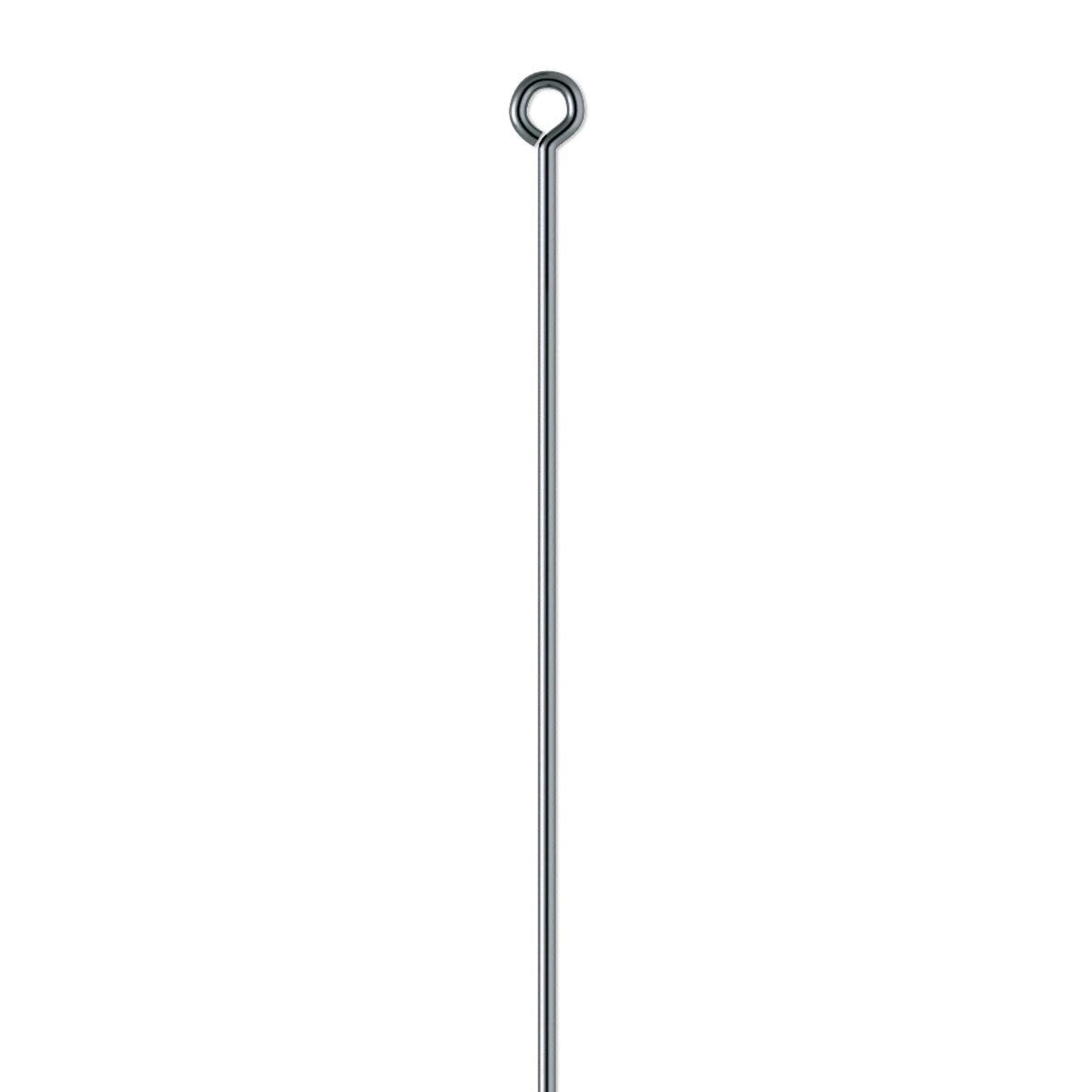 Gunmetal Plated Brass Eye Pins, 3 inch, 21 Gauge, 100 pcs