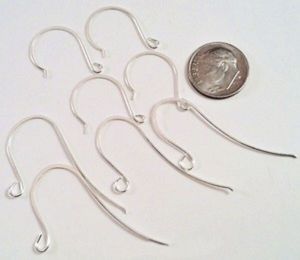 Silver Finished Pewter Flat Fishhook & French Hoop Ear Wire Mix, 36 Pairs