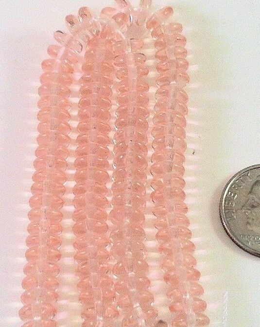 Czech Pressed Glass 6mm Rondelle Disc Spacer Beads, 100 pcs