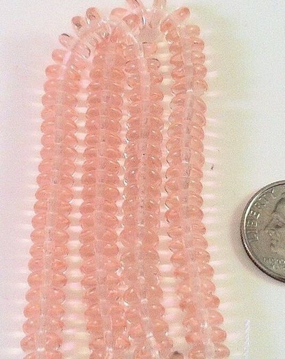 Czech Pressed Glass 6mm Rondelle Disc Spacer Beads, 100 pcs