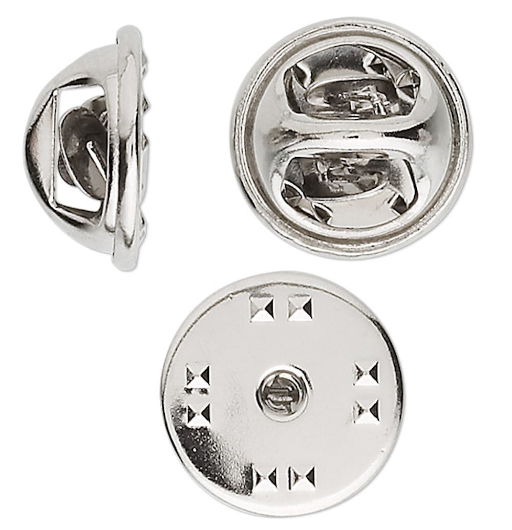 Silver clasp on a white background