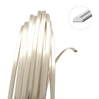 Silver Plated Half Round Non-Tarnish Copper Wire, 21 Gauge (0.72mm), 4 Yards