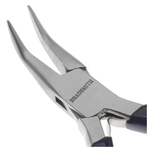 BeadSmith Super Fine Bent Nose Pliers, 5" - Jewelry Making Tool