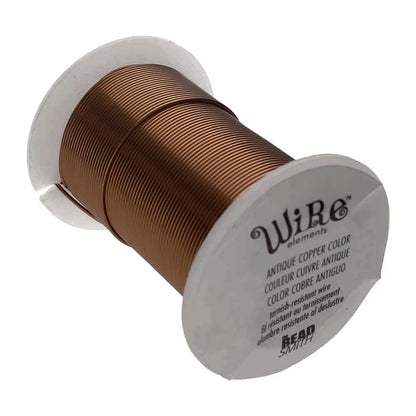Beadsmith Tarnish Resistant Antique Copper Round Wire, 20 Gauge, 15 Yards