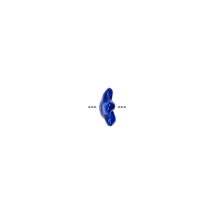 Czech Pressed Glass Cobalt Blue Flower Bead Caps, 8x3mm, 50 pcs