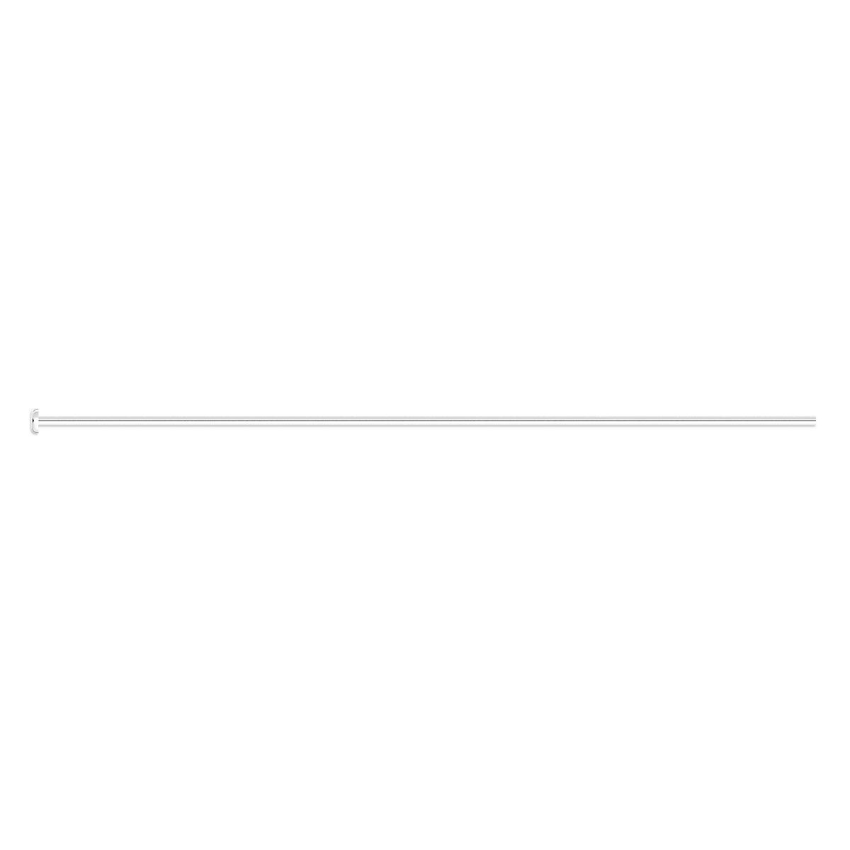 Head Pin, 144 Silver Plated Brass 2 1/2" Long 21 Gauge Standard Headpins