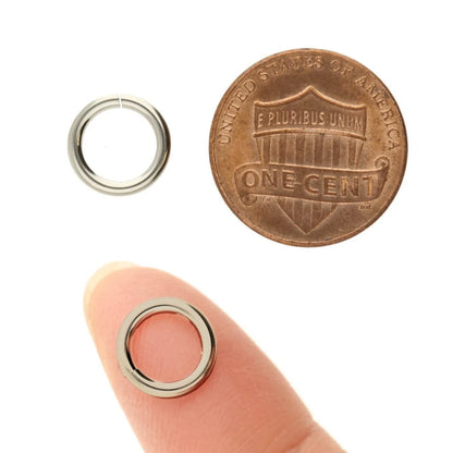 Sterling Silver Round Jumplock Jump Rings, 10mm, 14 Gauge (25)