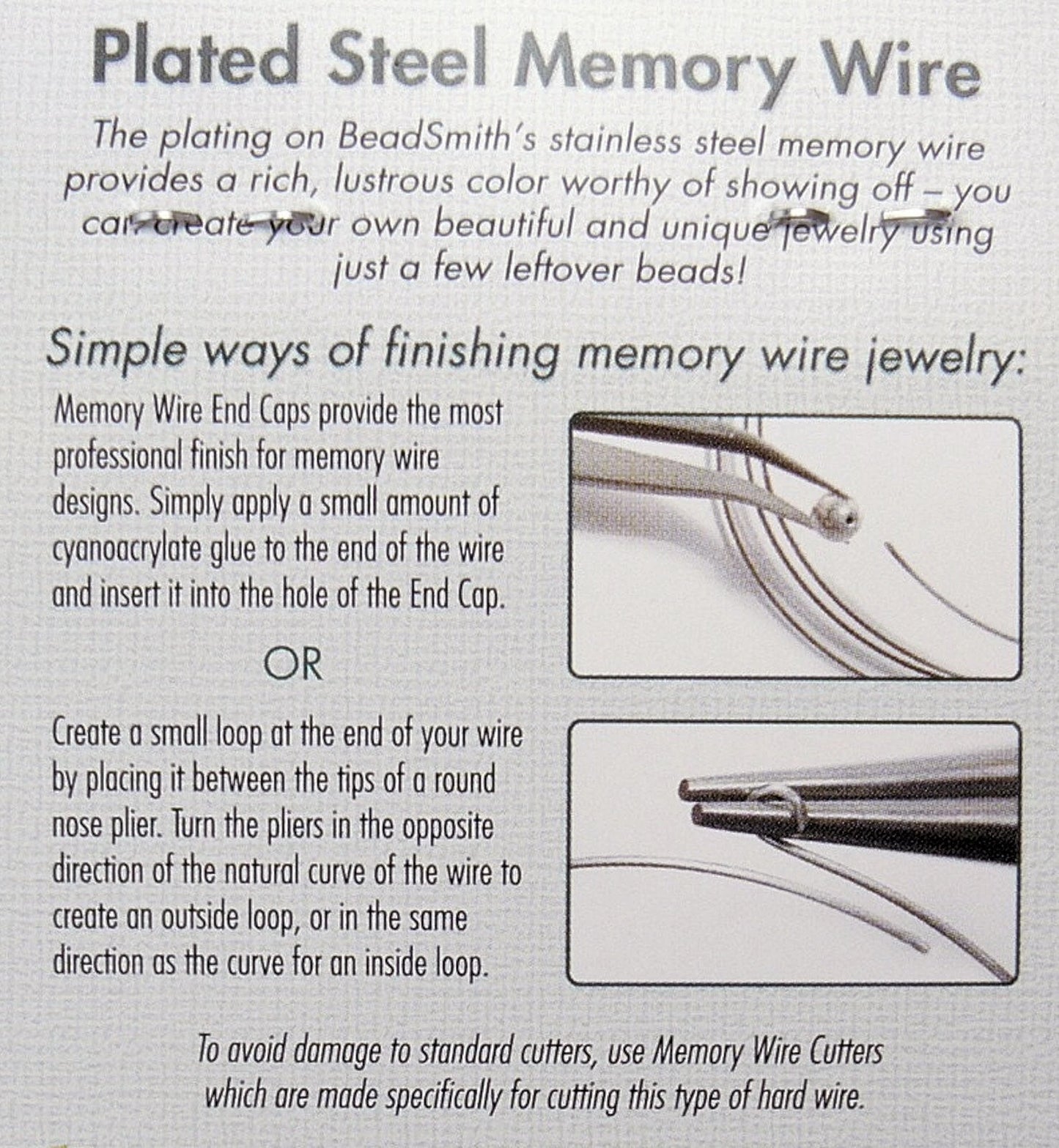 Silver Plated Stainless Steel Bracelet Memory Wire 2", 1 oz (approx. 70 loops)