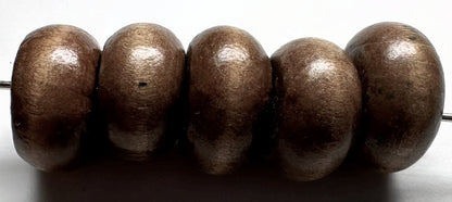 Brown Littleleaf Boxwood Hand-Cut Wood Beads 18x10mm – 25 pcs