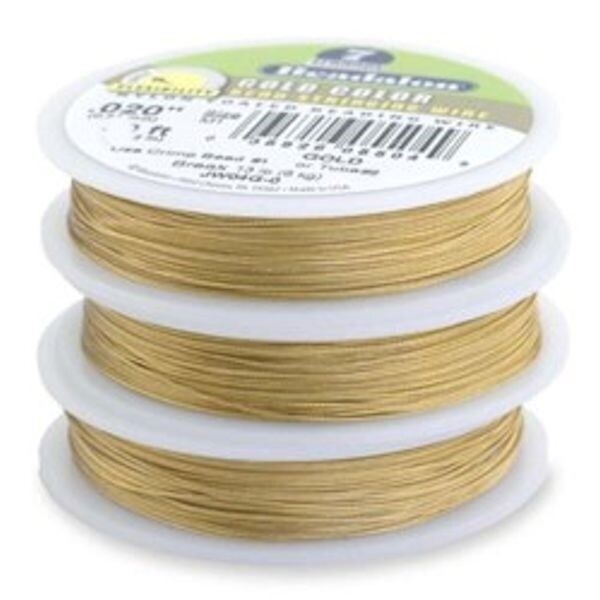 Beadalon 7-Strand Gold Beading Wire 0.015 inch