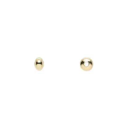 Gold-Plated Brass Smooth Saucer Spacer Beads, 4.5x3mm, 100 pcs